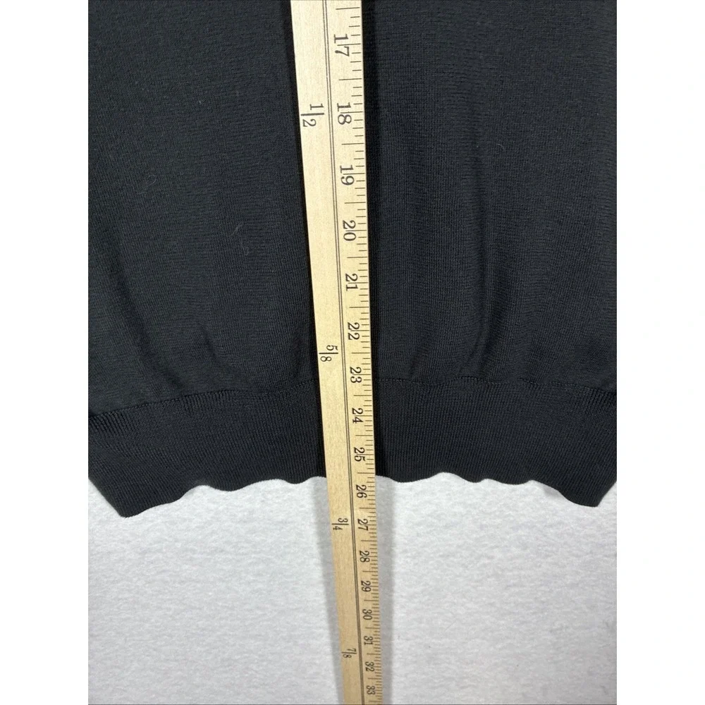 Polo Ralph Lauren Pima Cotton V Neck Sweater Mens Large Black Purple Pony Logo - Picture 6 of 6